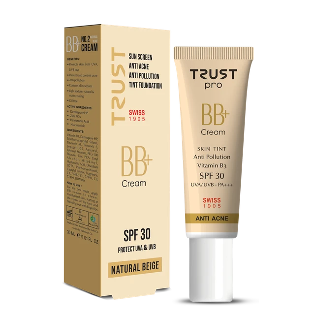 بی بی BB کرم پلاس شماره 2 (بژ طبیعی) تراست TRUST 🇨🇭