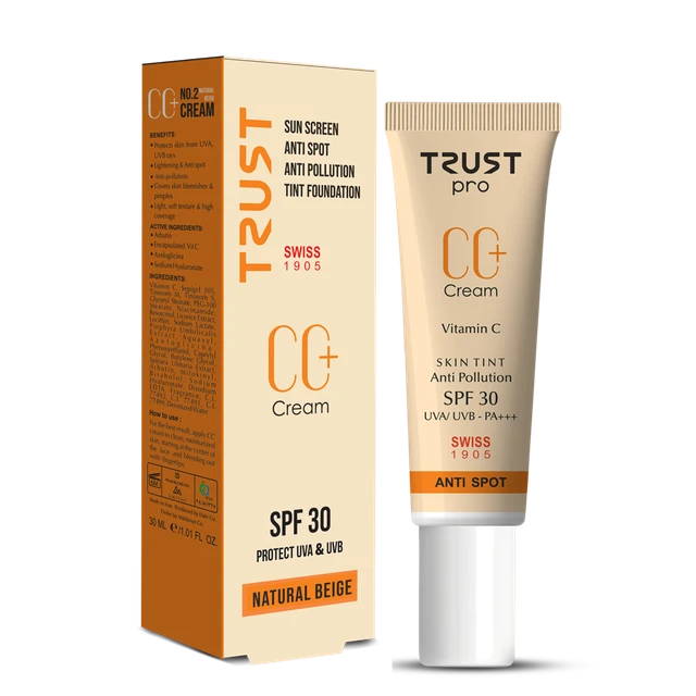 سی سی CC کرم پلاس شماره 2 (بژ طبیعی) تراست TRUST 🇨🇭